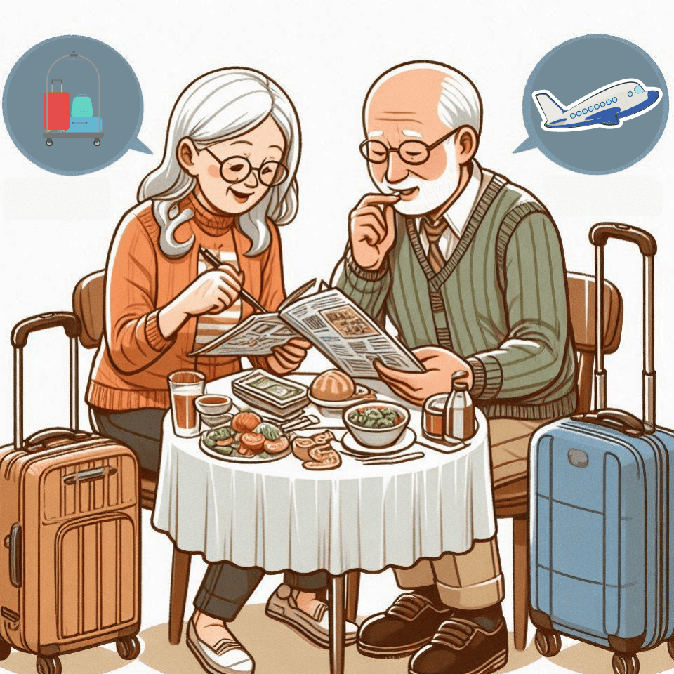 Budget flight and dining for seniors