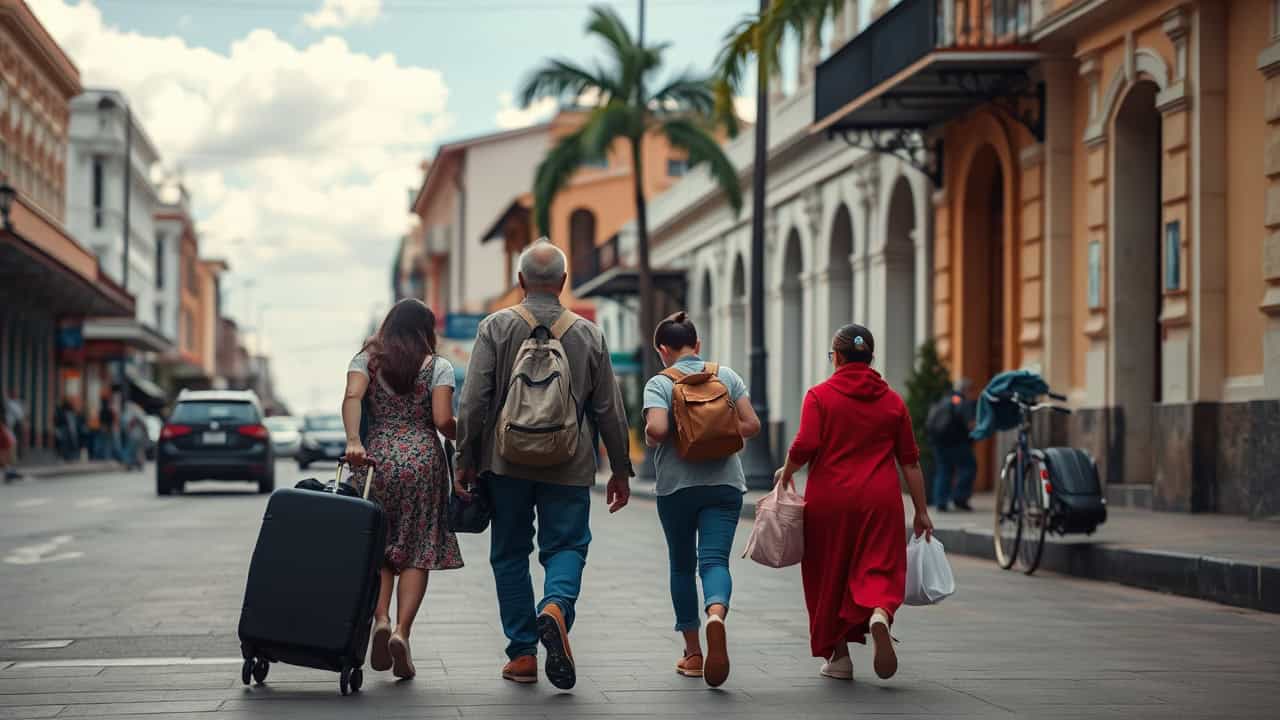 Families searching for hotel in Guatemala