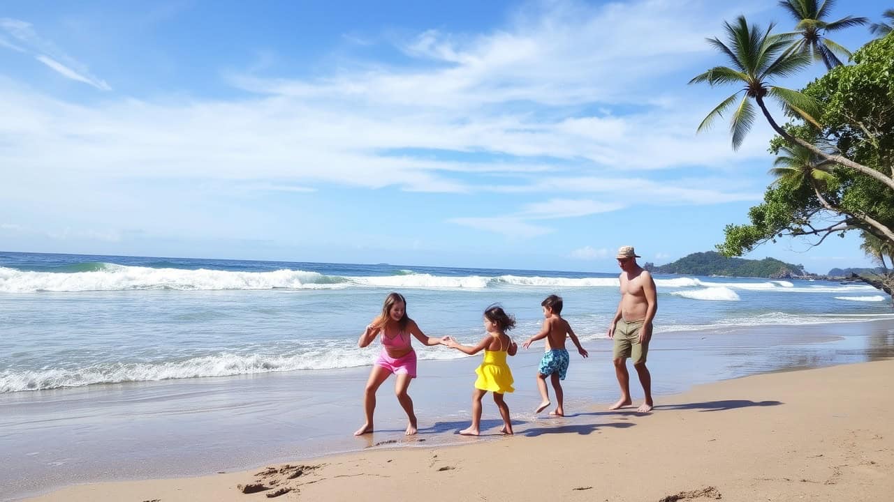 Family having fun at Costa Rica